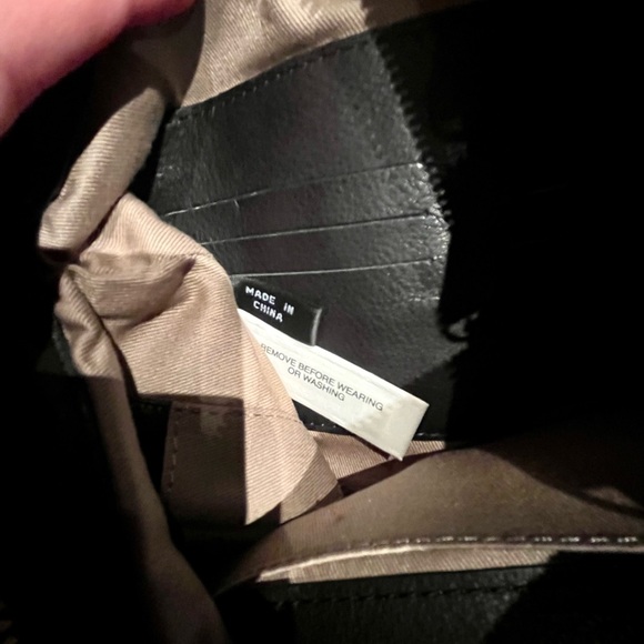 ANN TAYLOR leather and faux fur clutch bag pouch animal print stripes - Picture 11 of 16